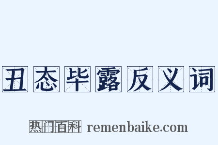 丑态毕露反义词是什么意思的图片